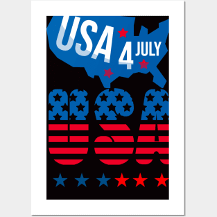 4 of July usa independence day Posters and Art